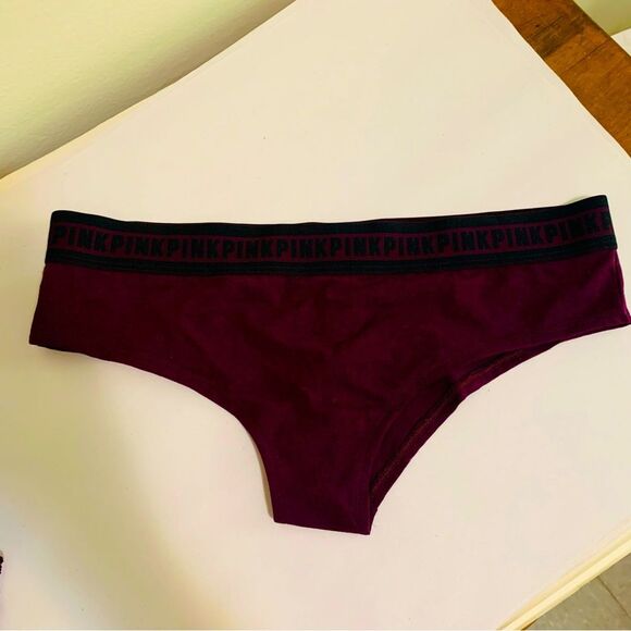 Victoria's Secret Pink Burgundy Lingerie Underwear Panties Lot NWT size large - Picture 4 of 7